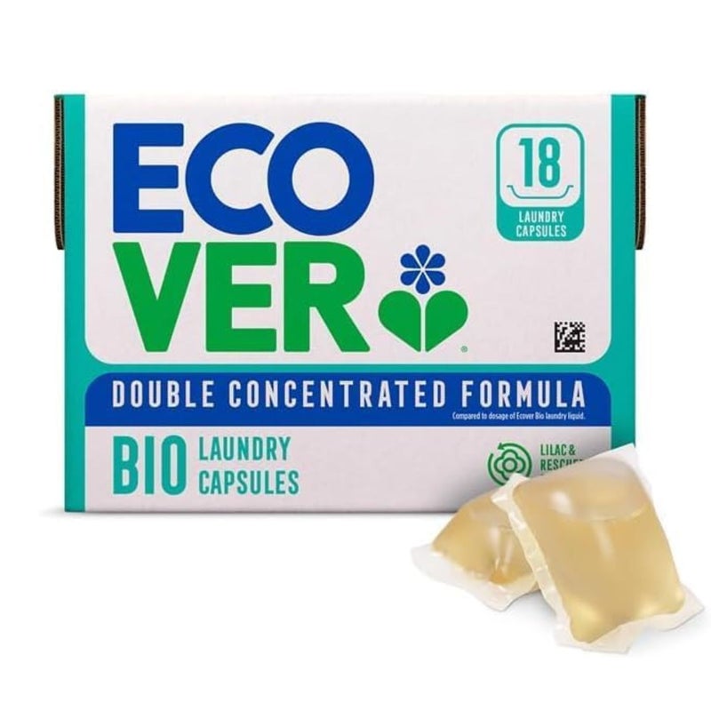 ecover Laundry Pods Bio with Fresh Lilac and Rose Scent - Pack of 18 - Image 2